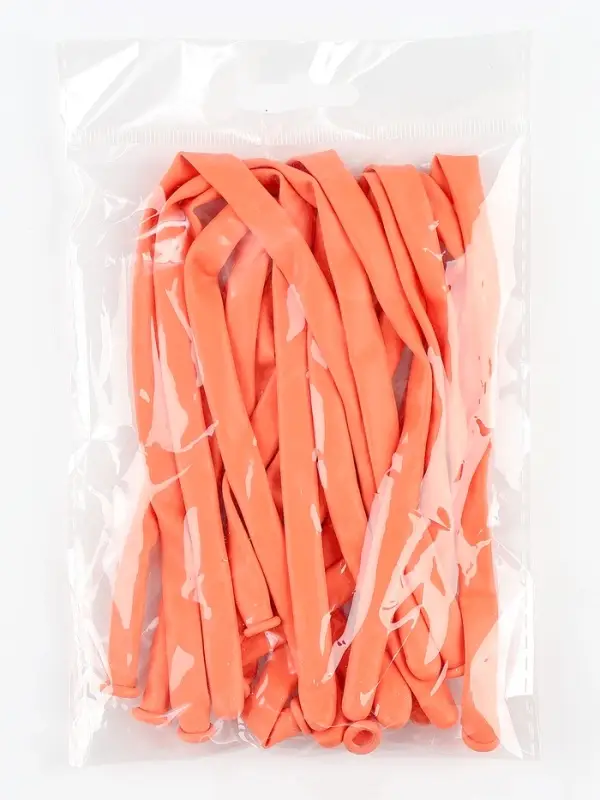 Воздушные шары для моделирования 125 см, d=5 см, 10 шт., персиковые Воздушные шары для моделирования 125 см, d=5 см, 10 шт., персиковые