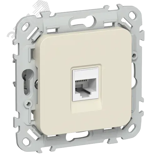 FLITE Розетка компьютерная RJ45 категория 5Е UTP РК5е-1-0-ФлСл сливочный IEK