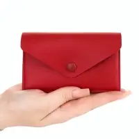 Картхолдер 13.5&times;0.7&times;8.5 см, на кнопке, бордовый