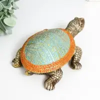 Фигурка полистоун &laquo;Черепаха сухопутная&raquo;, узоры на цветном панцире, 10.5&times;10.5&times;5.5 см