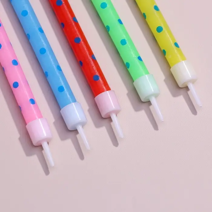 Свечи в торт &laquo;Горошек&raquo; 7&times;0.6 см, 6 шт.