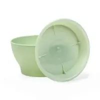 Горшок для цветов с поддоном 0,8 л d14 см h8 см "Фиалочка" зеленый Горшок для цветов с поддоном 0,8 л d14 см h8 см "Фиалочка" зеленый