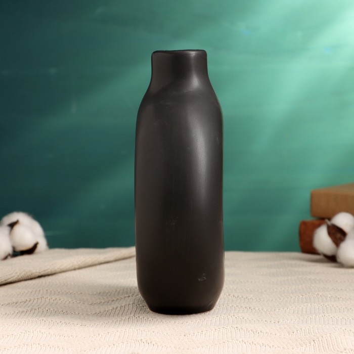 Кашпо - ваза  Кашпо - ваза "Линд" черная, 21х17х7см