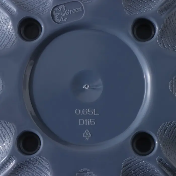 Горшок для цветов с поддоном «Wave», 0,65 л, d=11,5 см, серый Горшок для цветов с поддоном «Wave», 0,65 л, d=11,5 см, серый