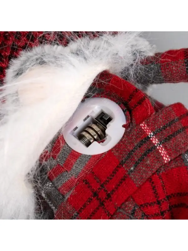 Светодиодная фигура &laquo;Гном в красном колпаке&raquo; 13&times;58&times;8 см, текстиль, от батареек AG10&times;3, свечение тёплое белое