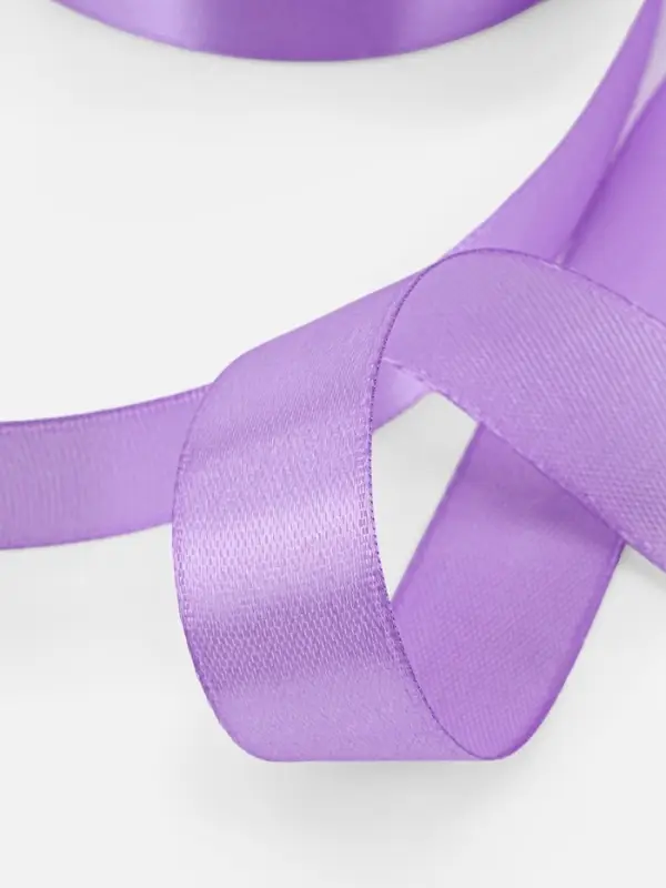 Лента атласная, 20 мм, 23&plusmn;1 м, сиреневая №21