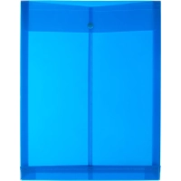 Папка-конверт на кнопке вертик с расшир Attache, А4, синий 180мкм 5шт/уп