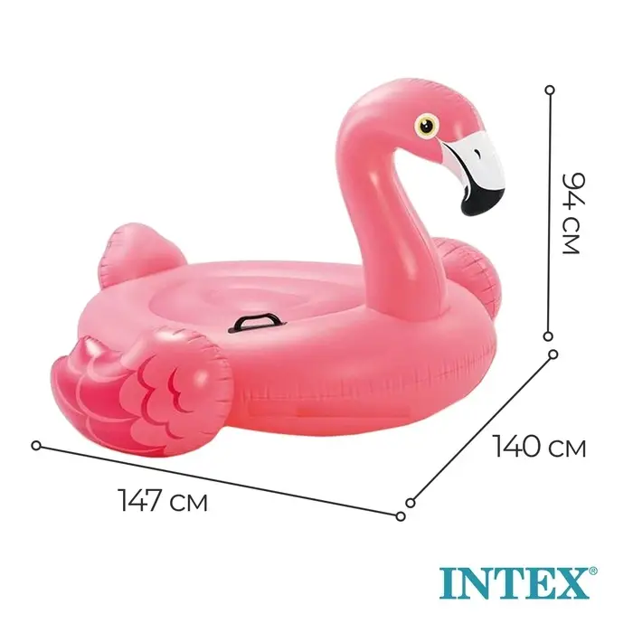 Игрушка для плавания &laquo;Розовый фламинго&raquo;, 147&times;140&times;94 см, 57558NP INTEX