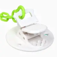 Соска - пустышка с держателем Крошка Я &laquo;Птички&raquo;, ортодонтическая, от 6 мес, зеленый