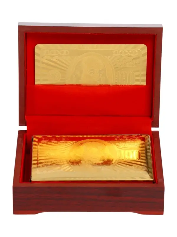 Карты игральные пластиковые &laquo;100 долларов&raquo;, 54 шт., 30 мкм, 8.5&times;4.5 см, в шкатулке