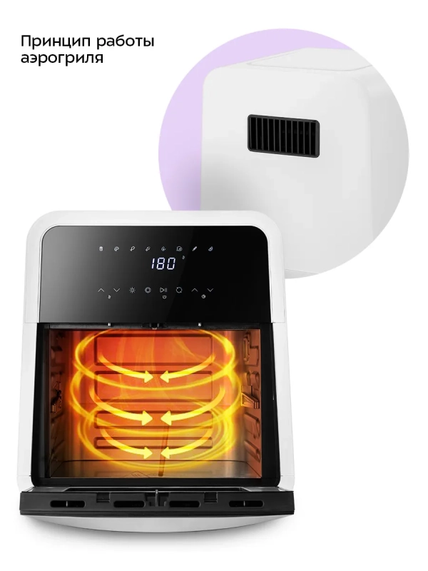 Аэрогриль электрический 12 литров 2000 Вт
