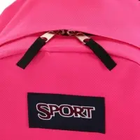 Рюкзак школьный на молнии, с карманом, однотонный, размер 30&times;14&times;41 см, фуксия