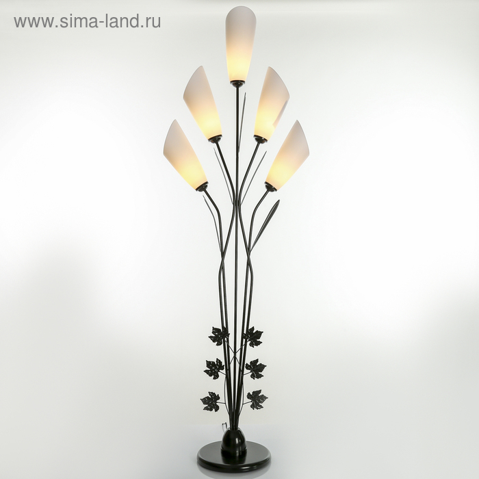 Торшер "Букет" 5x15Вт E27 черный 55х28х165см.