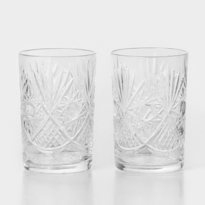 Набор стаканов хрустальных «Чайный», 250 мл, 2 шт Набор стаканов хрустальных «Чайный», 250 мл, 2 шт
