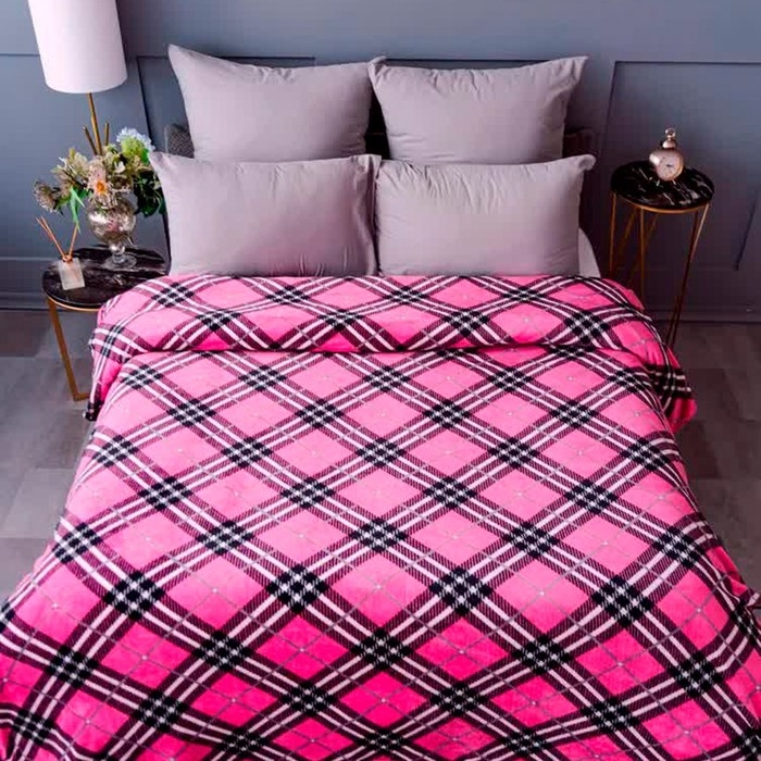 Плед Павлина FREEDom Клетка BlackPink 150х200см, аэрософт 190г/м, пэ100% Плед Павлина FREEDom Клетка BlackPink 150х200см, аэрософт 190г/м, пэ100%