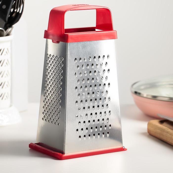 Тёрка «Универсал», 4 грани, с крышкой-дозатором и пластиковой ручкой, 11×8,5×22 см, цвет МИКС Тёрка «Универсал», 4 грани, с крышкой-дозатором и пластиковой ручкой, 11×8,5×22 см, цвет МИКС