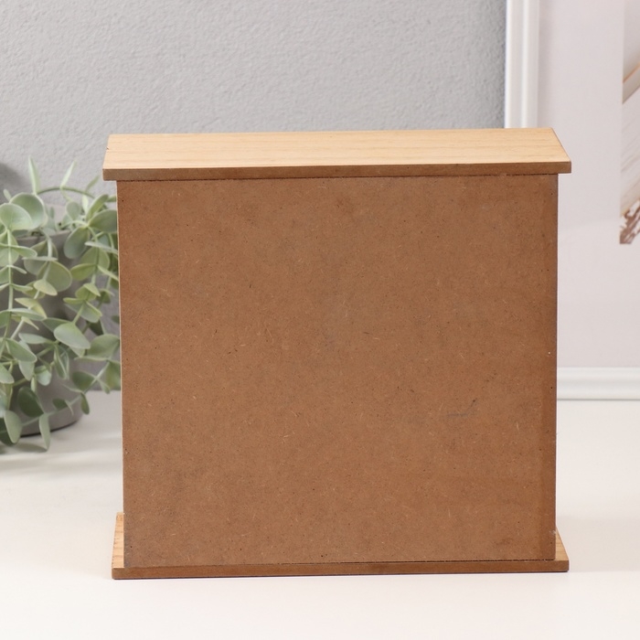 Шкатулка дерево 4 ящика  23,4х10х21 см Шкатулка дерево 4 ящика  23,4х10х21 см