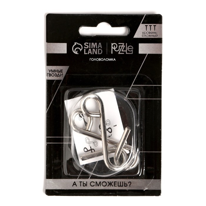 Головоломка Игры разума «Умные гвозди» №2,на блистере Головоломка Игры разума «Умные гвозди» №2,на блистере