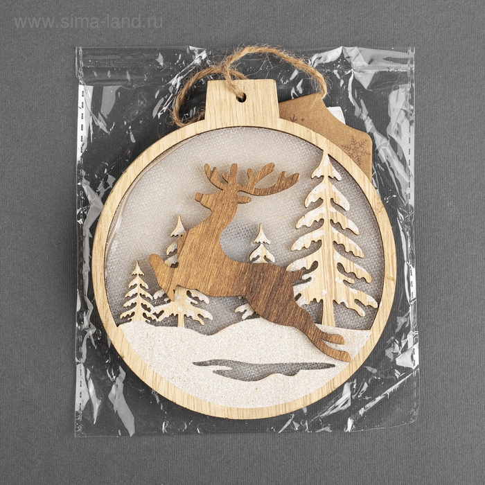 Ёлочная игрушка «Бегущий олень», от батареек, свечение тёплое белое Ёлочная игрушка «Бегущий олень», от батареек, свечение тёплое белое