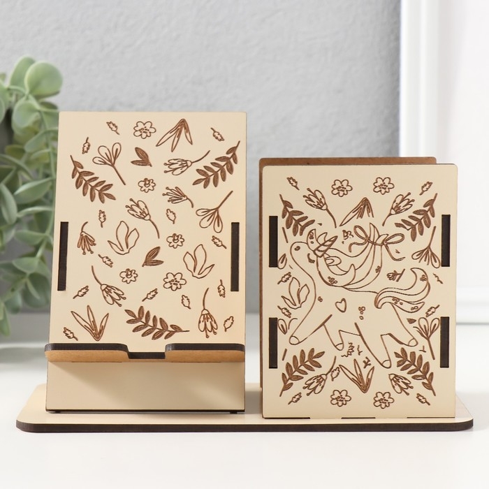 Органайзер настольный Органайзер настольный "Единорожка" 18х12,5х9 см (набор 9 деталей)