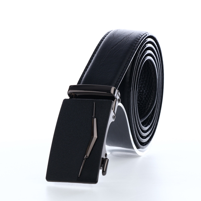 Ремень мужской, ширина 3,6 см, пряжка автомат, цвет чёрный Ремень мужской, ширина 3,6 см, пряжка автомат, цвет чёрный
