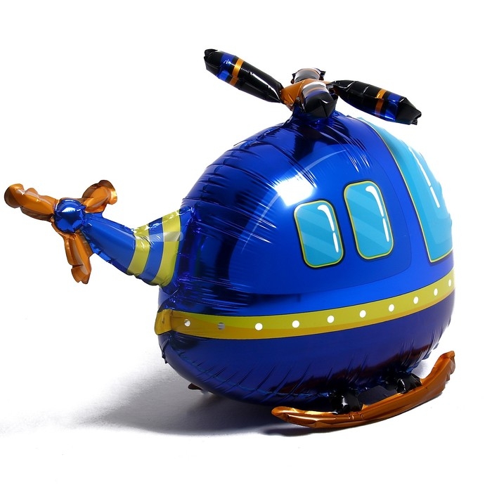 Шар фольгированный 32" &laquo;Большой вертолёт&raquo;, синий