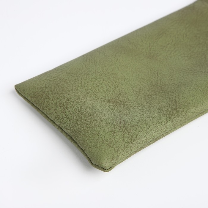 Чехол для очков на хлопушке, длина 17,5 см, цвет зелёный Чехол для очков на хлопушке, длина 17,5 см, цвет зелёный