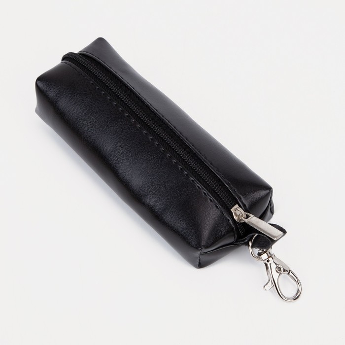 Ключница на молнии, длина 13 см, кольцо, карабин, цвет чёрный Ключница на молнии, длина 13 см, кольцо, карабин, цвет чёрный