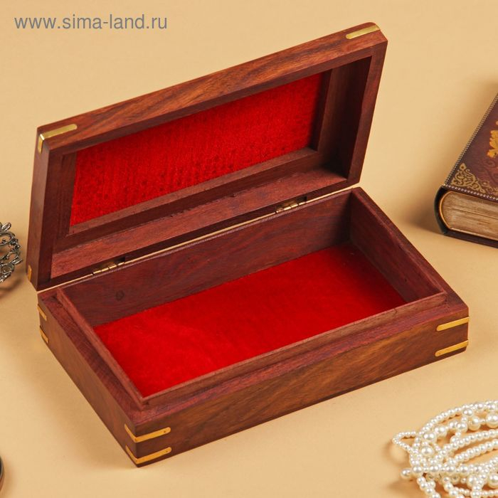 Шкатулка резная &laquo;Роза&raquo;, 7&times;15&times;26 см, дерево