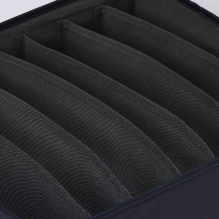 Органайзер для хранения белья LaDо́m, 7 ячеек, 33,5×30,5×10 см, цвет графитовый Органайзер для хранения белья LaDо́m, 7 ячеек, 33,5×30,5×10 см, цвет графитовый