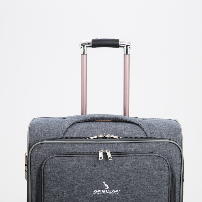 Чемодан большой 95 л (L), отдел на молнии, с расширением, кодовый замок, 3 колеса, 2 наружных кармана, цвет серый Чемодан большой 95 л (L), отдел на молнии, с расширением, кодовый замок, 3 колеса, 2 наружных кармана, цвет серый