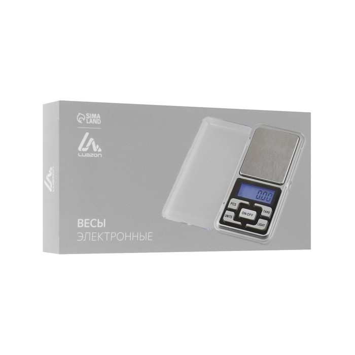 Весы Luazon LVU-01, портативные, электронные, до 500 г, серые Весы Luazon LVU-01, портативные, электронные, до 500 г, серые