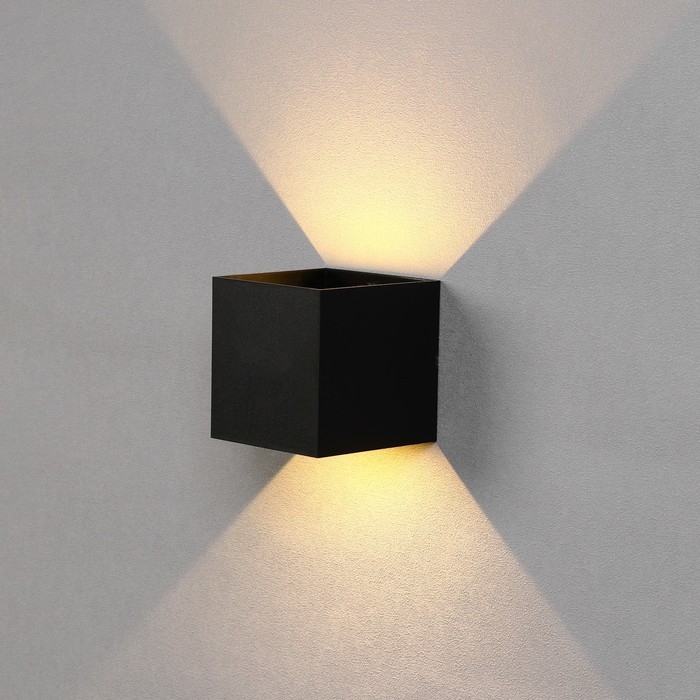 Светильник фасадный «Куб», FSD-063, 6 Вт, 3000К, регулир. луч, IP65, 220 В, пластик, черный 100842 Светильник фасадный «Куб», FSD-063, 6 Вт, 3000К, регулир. луч, IP65, 220 В, пластик, черный 100842