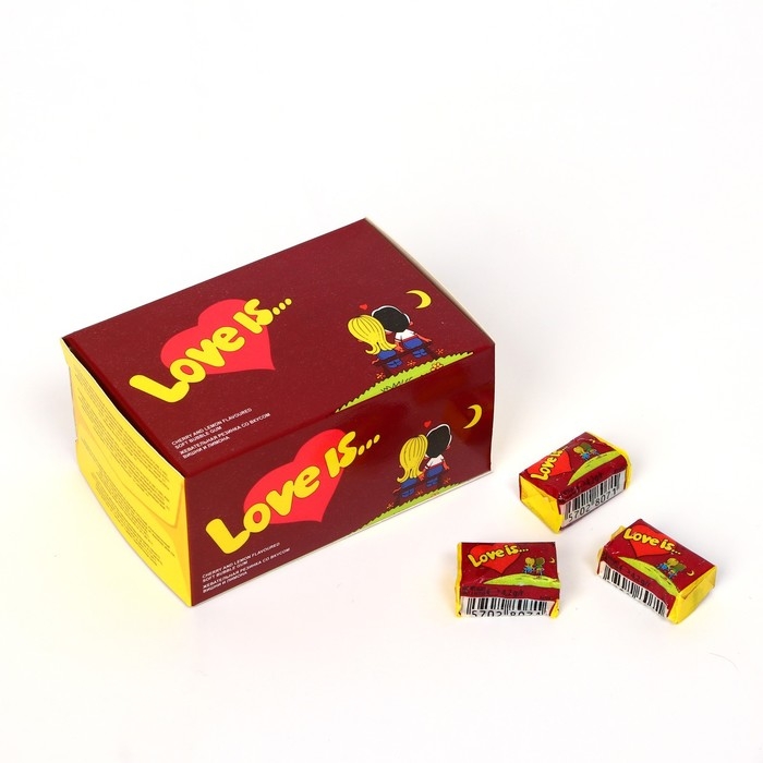 Жевательная резинка Love is, Вишня и Лимон, 4.2 г, 20 шт Жевательная резинка Love is, Вишня и Лимон, 4.2 г, 20 шт