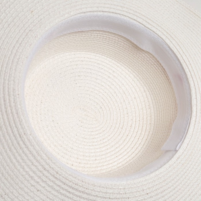 Шляпа женская MINAKU цвет белый, р-р 56-58 Шляпа женская MINAKU цвет белый, р-р 56-58