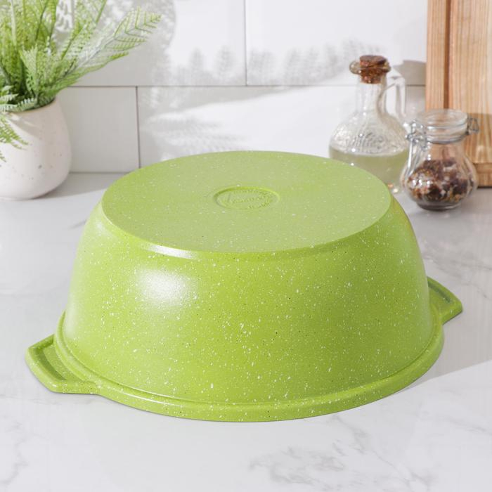 Жаровня Trendy style, 4 л, d=26 см, стеклянная крышка, антипригарное покрытие, цвет зелёный Жаровня Trendy style, 4 л, d=26 см, стеклянная крышка, антипригарное покрытие, цвет зелёный