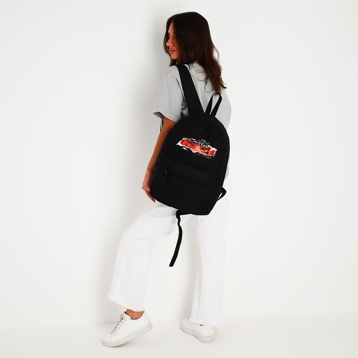 Рюкзак школьный молодёжный «Аниме», 29х12х37, отдел на молнии, н/карман, чёрный Рюкзак школьный молодёжный «Аниме», 29х12х37, отдел на молнии, н/карман, чёрный