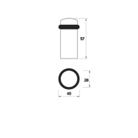 Упор дверной U301CP, d=28 мм, h=57 мм, цвет хром