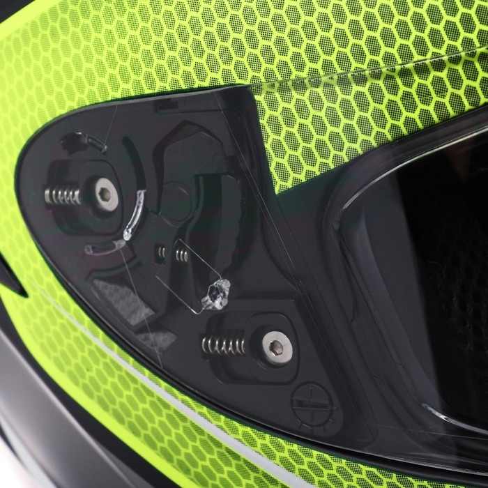 Шлем интеграл, графика, салатовый, размер L, FF867