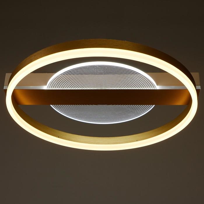 Люстра с ПДУ 1343/2 LED 100Вт 3000-6000К золото 52х50х9 см BayerLux