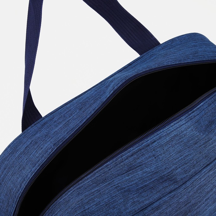 Сумка дорожная на молнии, наружный карман, длинный ремень, цвет синий Сумка дорожная на молнии, наружный карман, длинный ремень, цвет синий