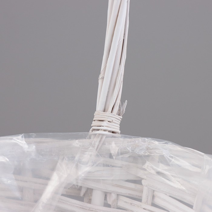 Набор корзин «Плетёнка», белый, 3 шт, 28×14/45 см, 24×13/41 см, 19×11/37 см, ива Набор корзин «Плетёнка», белый, 3 шт, 28×14/45 см, 24×13/41 см, 19×11/37 см, ива