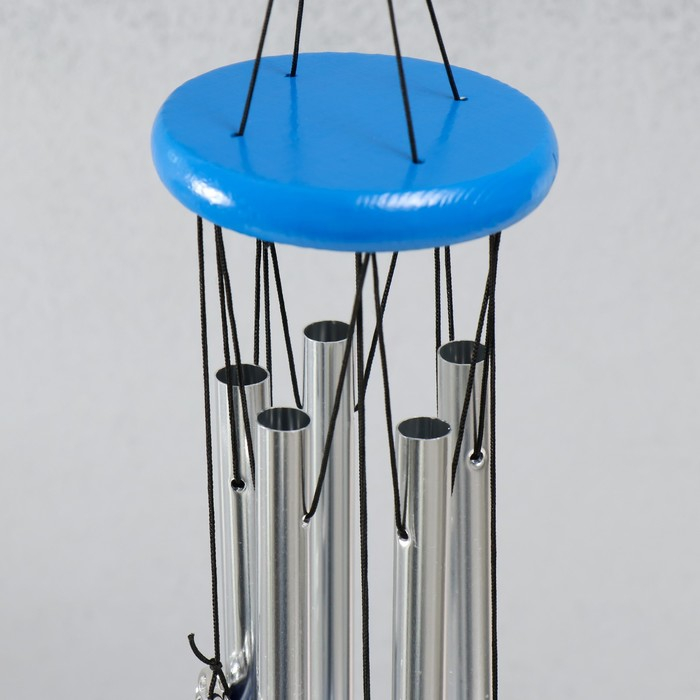 Музыка ветра металл, пластик Музыка ветра металл, пластик "Сердечки от сглаза" 5 трубок, глазки 60 см