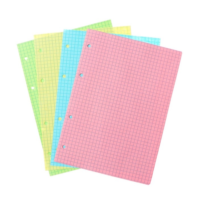 Сменный блок д/тетр на кольцах А5 120л в кл 4цв (роз, желт, зел, гол), BRAUBERG 404614 Сменный блок д/тетр на кольцах А5 120л в кл 4цв (роз, желт, зел, гол), BRAUBERG 404614