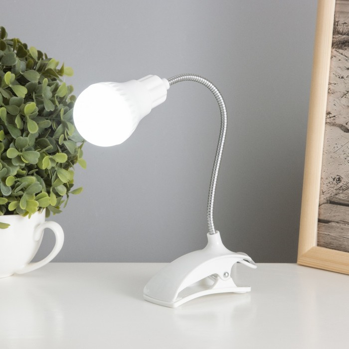 Лампа на прищепке  Лампа на прищепке "Свет" белый 13LED 1,5W провод USB 4x9x31,5 см RISALUX