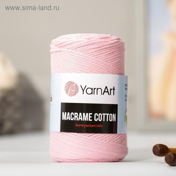 Пряжа  Пряжа "Macrame Cotton" 20% полиэстер, 80% хлопок 225м/250гр (762 пудра)