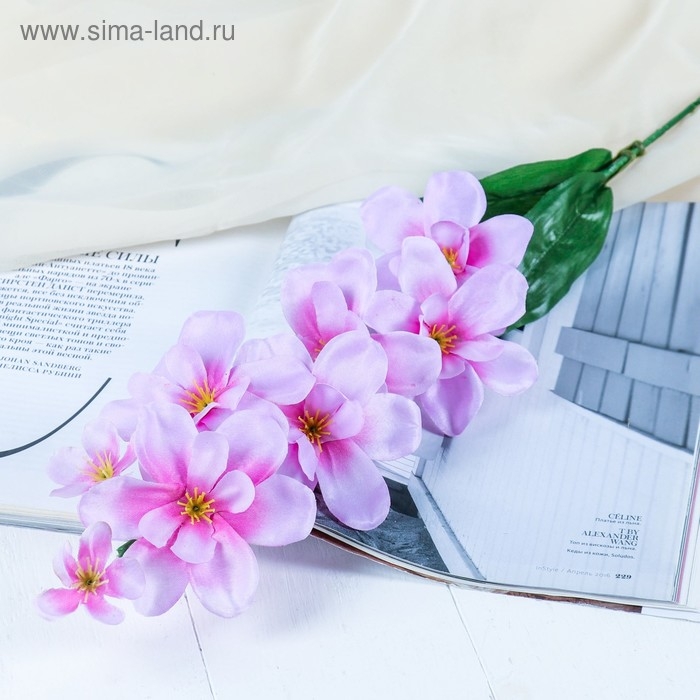 Цветы искусственные  Цветы искусственные "Орхидея амезиелла" 65 см, сиреневый