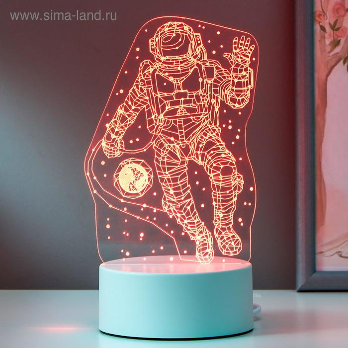 Светильник "Космонавт" LED RGB от сети 9,5х10х21 см RISALUX