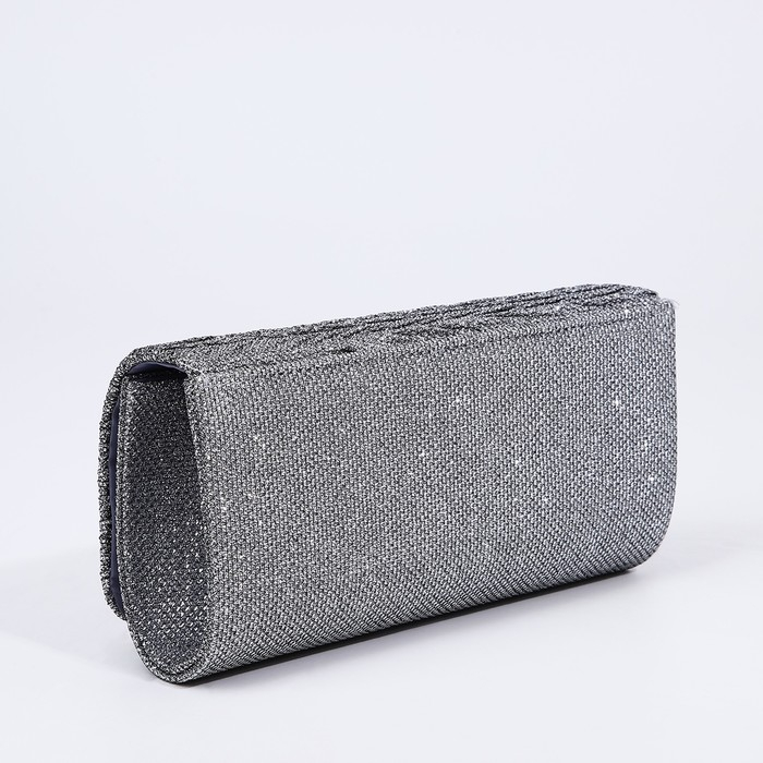 Сумка-клатч на магните, длинная цепь, цвет светло-серый Сумка-клатч на магните, длинная цепь, цвет светло-серый