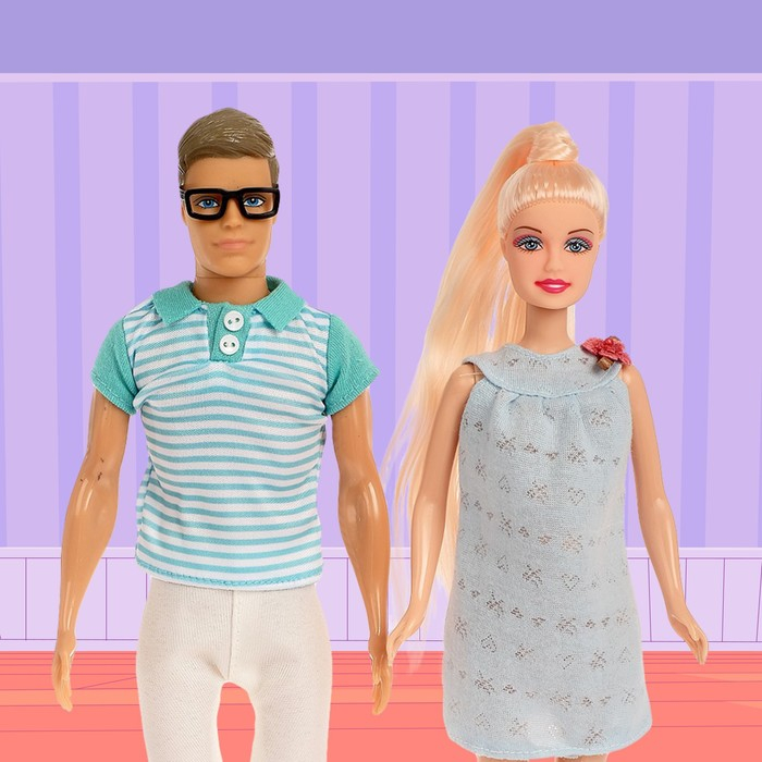 Набор кукол «Дружная семья» с аксессуарами, МИКС Набор кукол «Дружная семья» с аксессуарами, МИКС